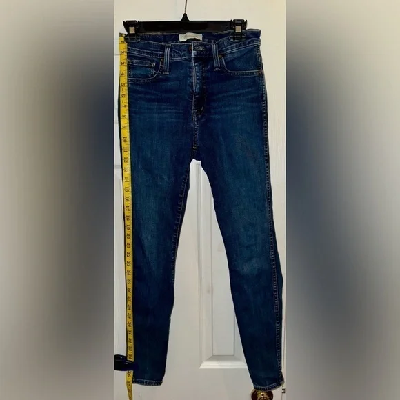 Madewell 10” High Rise Medium Wash Skinny Jeans Size 26 - Picture 6 of 8